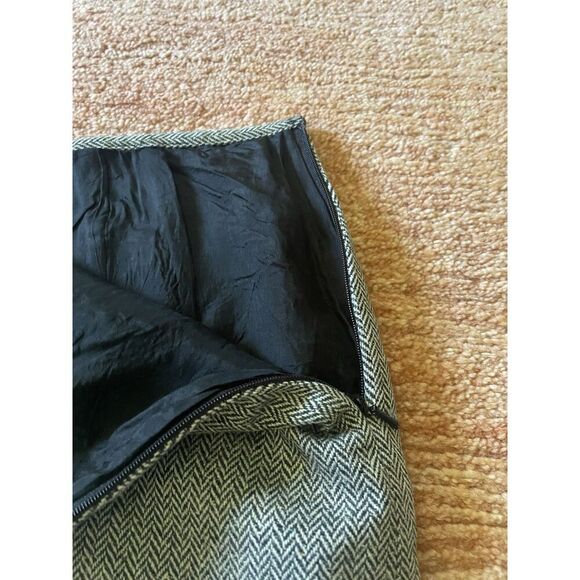 Ann Taylor LOFT Petites Wool Blend Herringbone Flounce Skirt Gray 6P - Picture 3 of 8